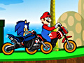 Jwèt Mario Vs Sonic Racing