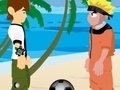 Jwèt Naruto and Ben 10 play volleyball