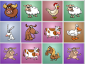 Jwèt Farm animals matching puzzles
