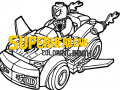 Jwèt Superhero Cars Coloring Book
