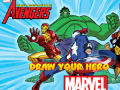 Jwèt Marvel Draw Your Hero