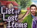 Jwèt List of Lost Items