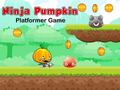 Jwèt Ninja Pumpkin Platformer Game