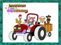 Jwèt Tractor Coloring Pages