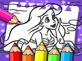 Jwèt Ariel The Mermaid Coloring Book