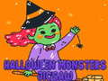 Jwèt Halloween Monsters Jigsaw