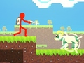 Jwèt Red Stickman vs Monster School 2