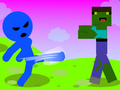 Jwèt Stickman Zombie Escape