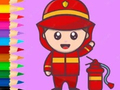 Jwèt Coloring Book: Fireman
