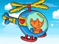 Jwèt Coloring Book: Cat Driving Helicopter