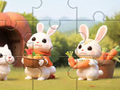 Jwèt Jigsaw Puzzle: Rabbits With Carrots