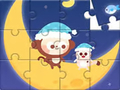 Jwèt Jigsaw Puzzle: Monkey With Moon