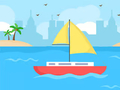 Jwèt Coloring Book: Boat On Sea