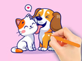 Jwèt Coloring Book: Dog And Cat