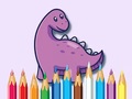 Jwèt Coloring Book: Dinosaur With Flowers