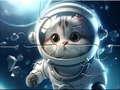 Jwèt Jigsaw Puzzle: Astronaut-Cat