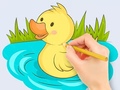 Jwèt Coloring Book: Baby Duck Swim