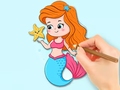 Jwèt Coloring Book: Beautiful Mermaid Princess