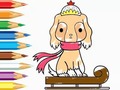 Jwèt Coloring Book: Dog-Riding-Sled