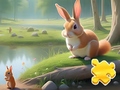 Jwèt Jigsaw Puzzle: Rabbit And Squirrels