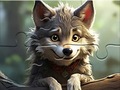 Jwèt Jigsaw Puzzle: Smiling Wolf