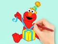 Jwèt Coloring Book: Elmo Gift