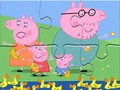Jwèt Jigsaw Puzzle: Peppa Pig Feed Ducks