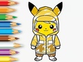 Jwèt Coloring Book: Raincoat Pikachu
