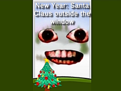 Jwèt New Year: Santa Claus outside the window