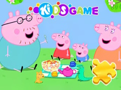 Jwèt Jigsaw Puzzle: Peppa Pig Family Picnic