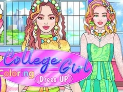 Jwèt College Girl Coloring Dress Up