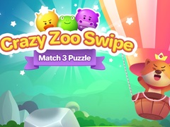 Jwèt Crazy Zoo Swipe Match 3 Puzzle