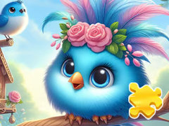 Jwèt Jigsaw Puzzle: Cute Blue Bird