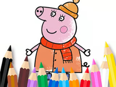 Jwèt Coloring Book: Mommy Pig Winter