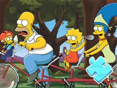 Jwèt Jigsaw Puzzle: Simpson Family Riding