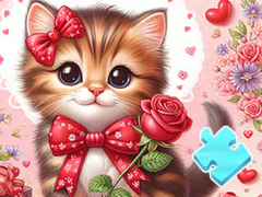 Jwèt Jigsaw Puzzle: Bowknot Cat