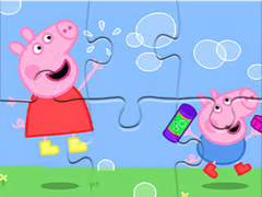 Jwèt Jigsaw Puzzle: Peppa Pig Blow Bubbles