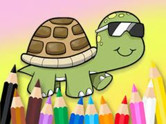 Jwèt Coloring Book: Sunglasses Turtle