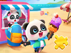 Jwèt Jigsaw Puzzle: Baby Panda Ice Cream Car