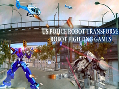 Jwèt US Police Robot Transform: Robot  fighting games