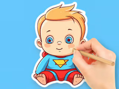 Jwèt Coloring Book: Cute Super Baby