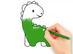 Jwèt Coloring Book: Lovely Baby Dinosaur