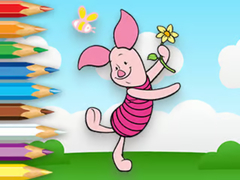 Jwèt Coloring Book: Piglet Holds Toy Windmill