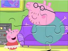 Jwèt Jigsaw Puzzle: Daddy Pig Dancing