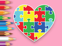 Jwèt Coloring Book: Heart Jigsaw