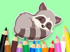 Jwèt Coloring Book: Baby Raccoon