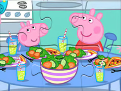 Jwèt Jigsaw Puzzle: Peppa Dinner Time