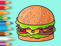 Jwèt Coloring Book: Delicious Hamburger