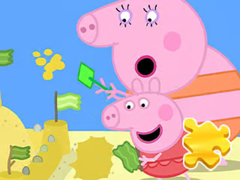 Jwèt Jigsaw Puzzle: Peppa Pig Making Sand