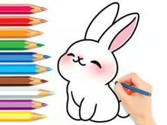 Jwèt Coloring Book: Cute Rabbit